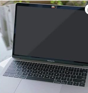 Webcam-Privacy-Cover-Laptop-Screen-Protection Ultra-thin black webcam privacy cover slider installed on a laptop screen for cybersecurity