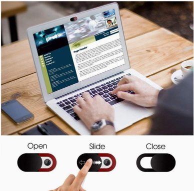 YourStation Privacy Webcam Cover Slider for Creators Ultra-thin webcam cover slider for laptop and tablet privacy protection - Open and Close demonstration
