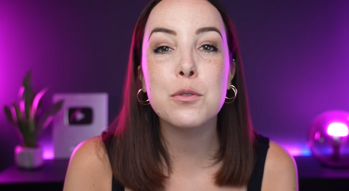 Professional creator studio lighting setup with softboxes and RGB LED ambient lights for cinematic video.