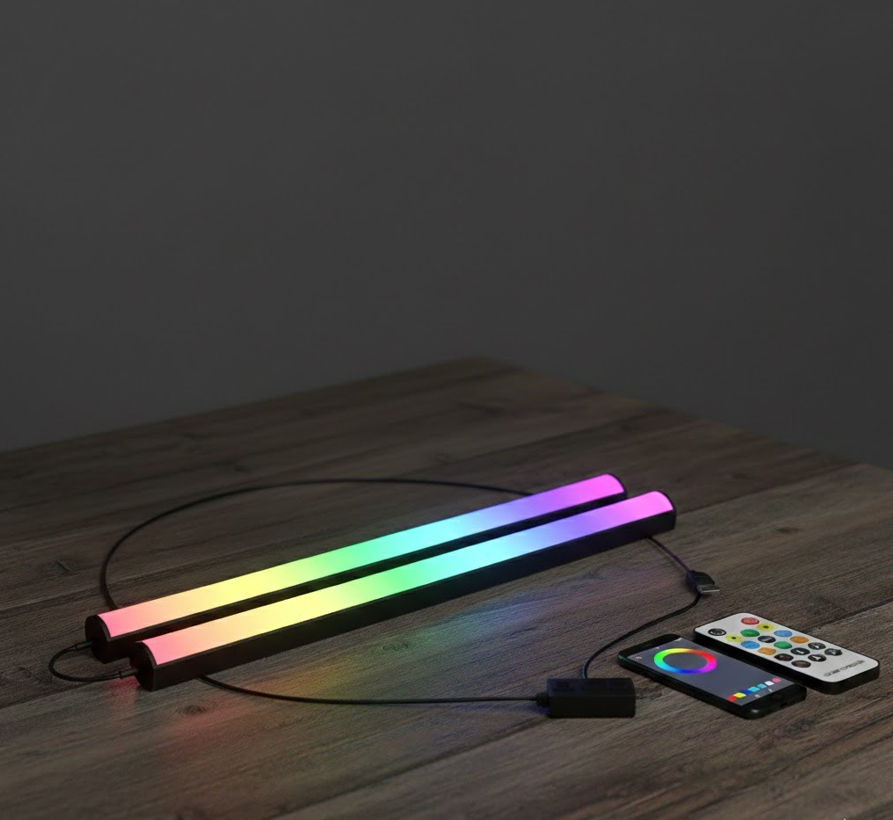 aura bar rgb desk setup smartphone control