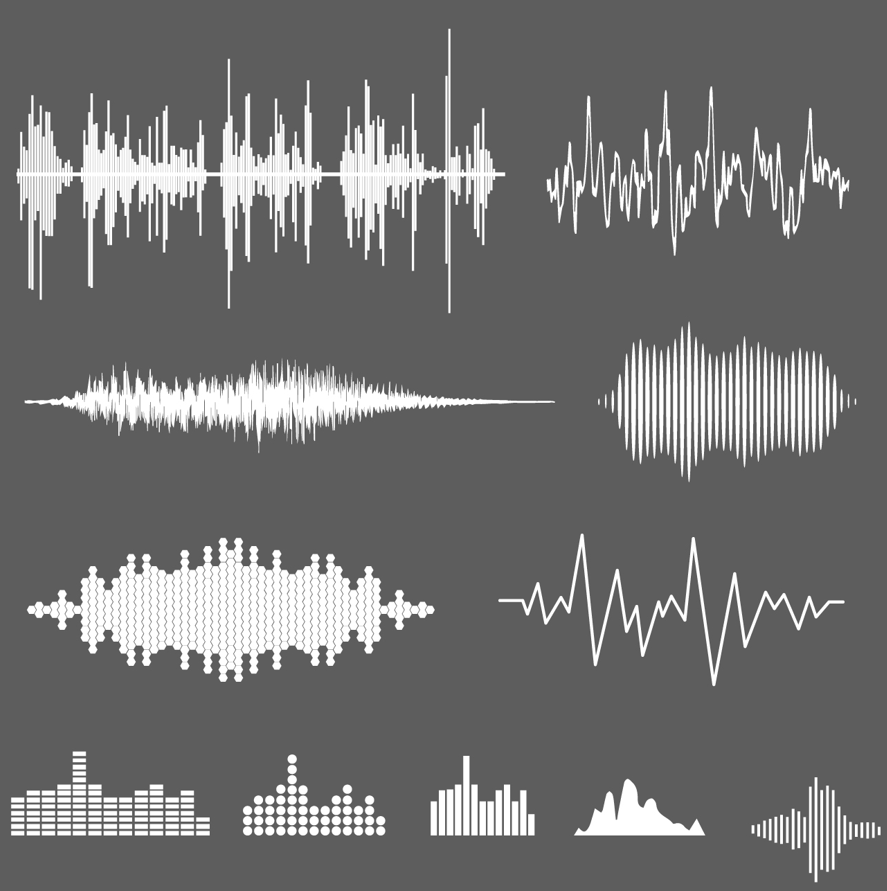 A visual representation of a clean, dynamic audio waveform with distinct peaks, taken from a digital audio editing software, showcasing a professional recording